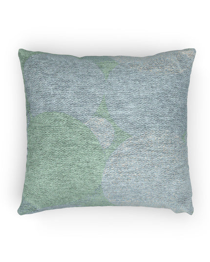 Light Blue Patches Woven Pillow, 17" x 18"