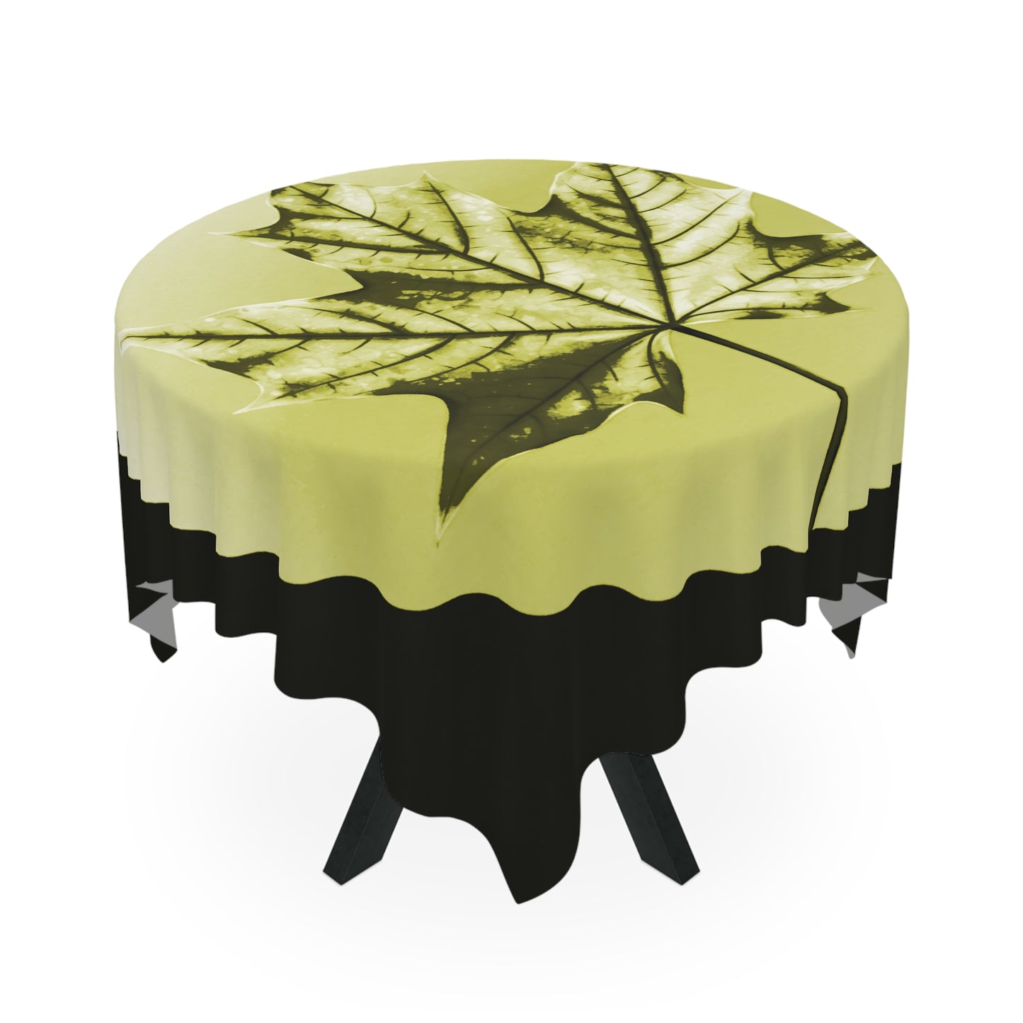 Lemongrass Maple Leaf Tablecloth, 55" x 55"
