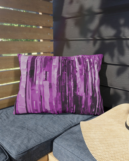 Striped Powder Lavender 20" x 14" Outdoor Pillow