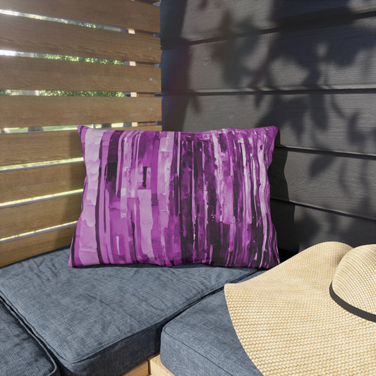 Striped Powder Lavender 20" x 14" Outdoor Pillow