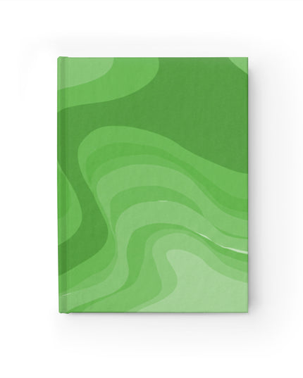 Greenie Meanie Wavey 5" x 7" Journal - 128 Ruled Line pages