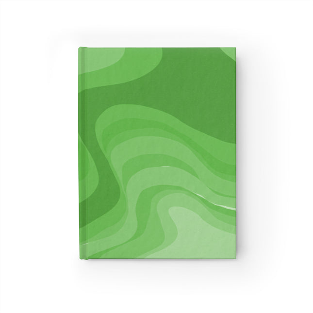 Greenie Meanie Wavey 5" x 7" Journal - 128 Ruled Line pages