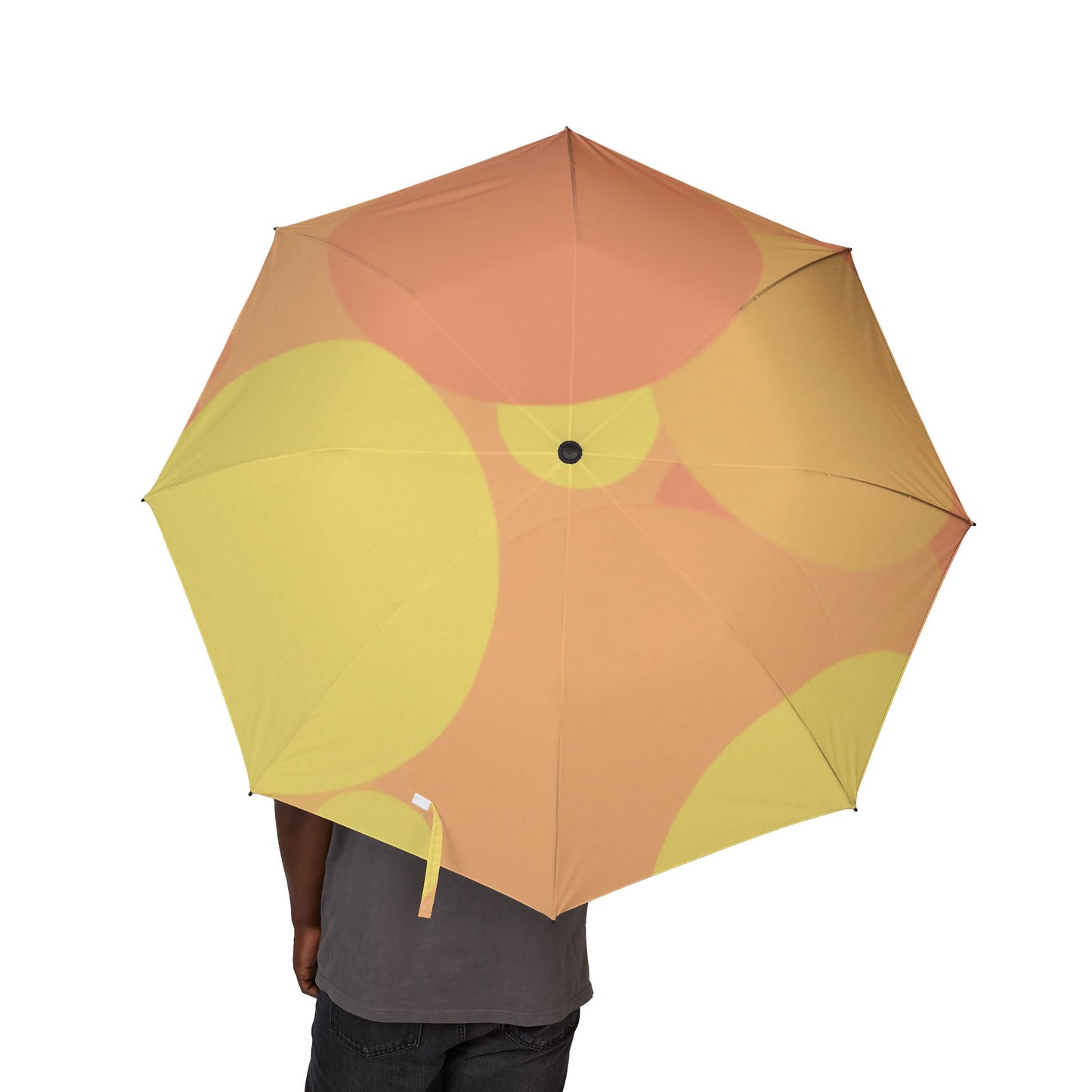 Pastel Bright Oranges Patches Foldable Umbrella - Compact & Chic