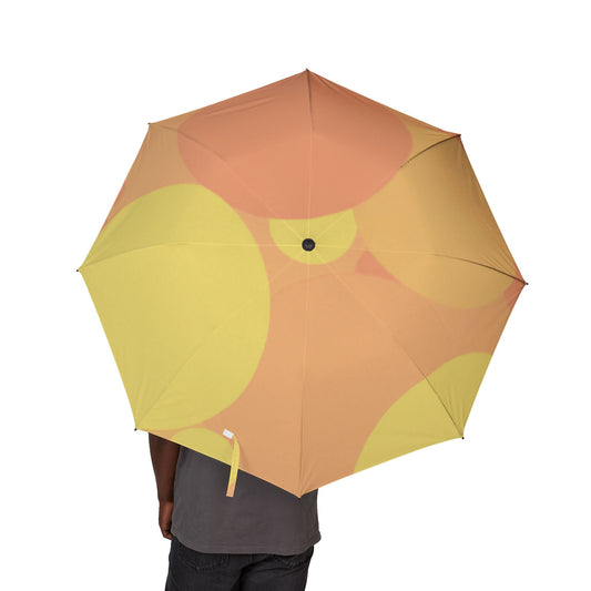 Pastel Bright Oranges Patches Foldable Umbrella - Compact & Chic