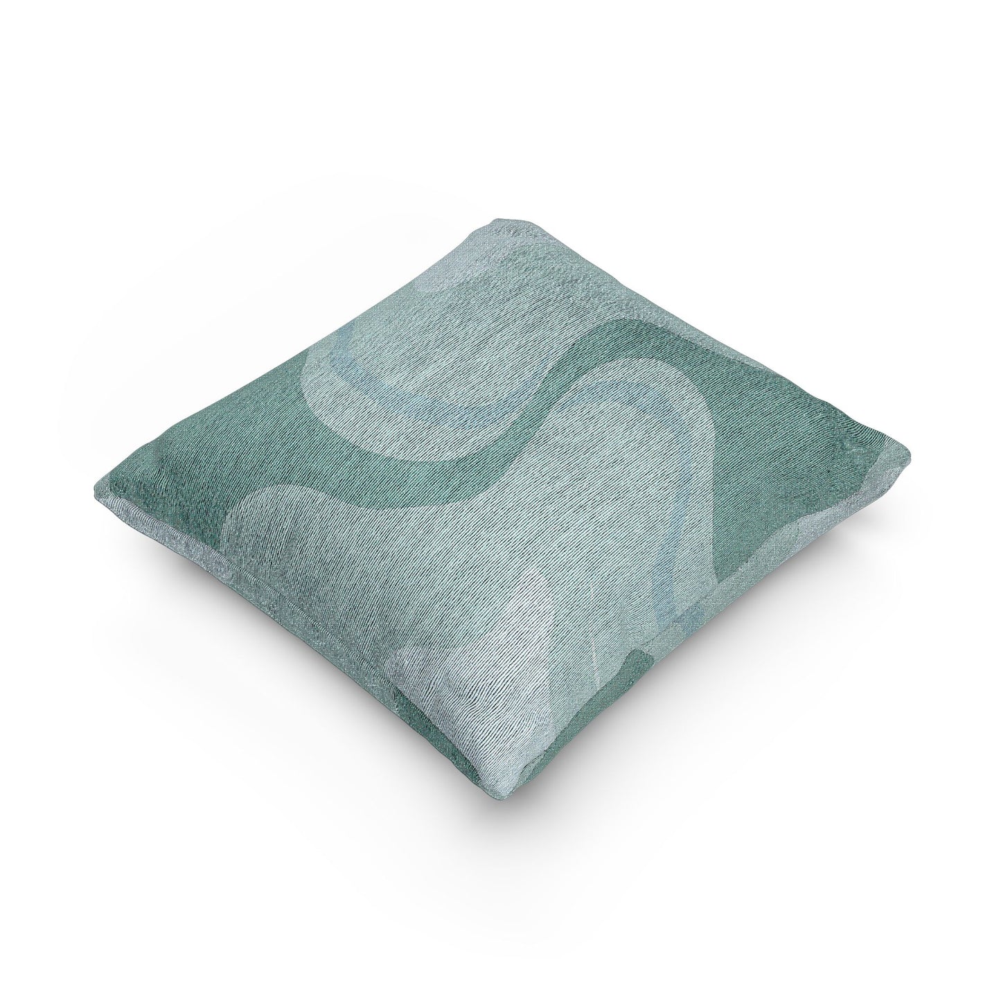 Tif Green Wavey Woven Pillow, 17" x 18"