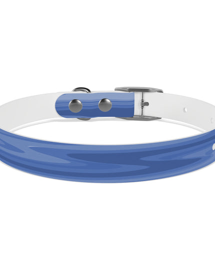 Deep Blue Wavey Small Dog Collar