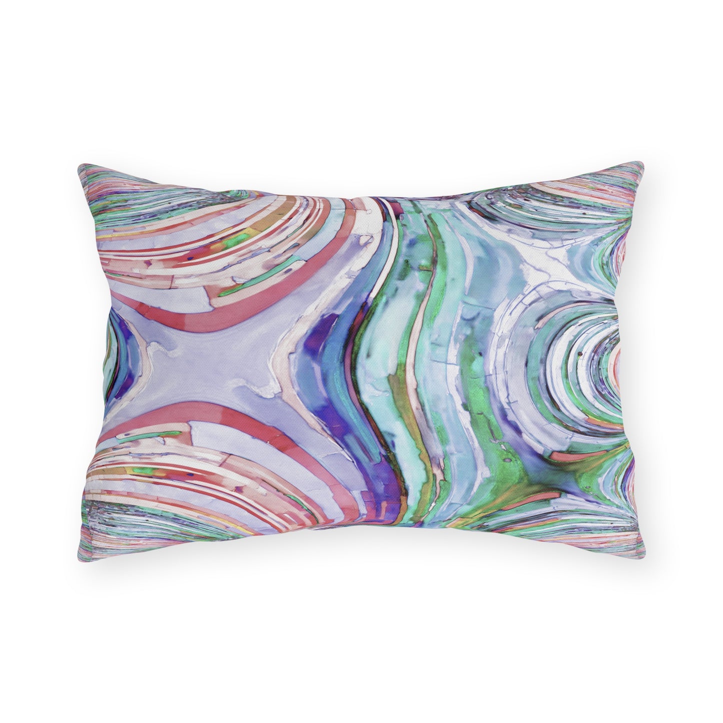 Uzi Spiral Pastels 20" x 14" Outdoor Pillow