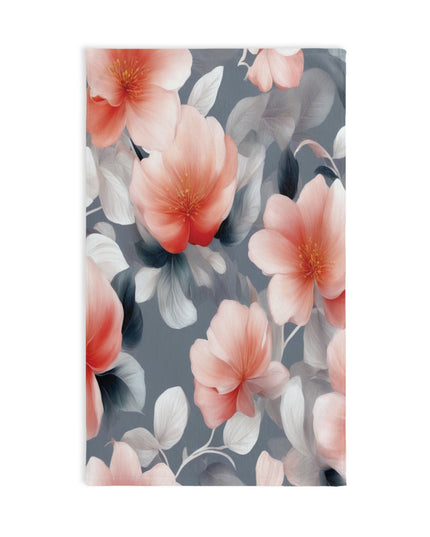 Red Blossom Floral Bunch Hand Towel, 16" x 28"