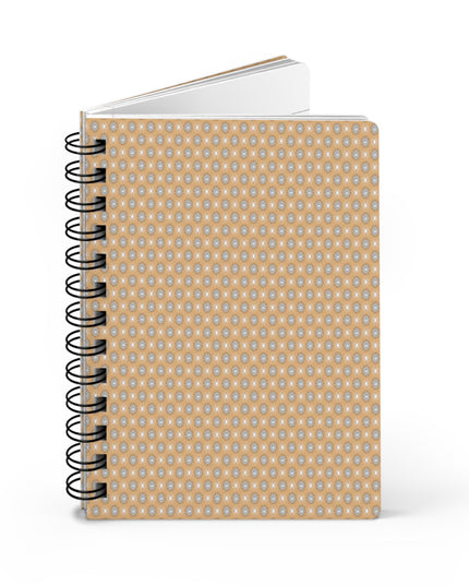 Tan Sunset Star-crossed Bodies Spiral Bound Journal, 5" x 7" 150 pages
