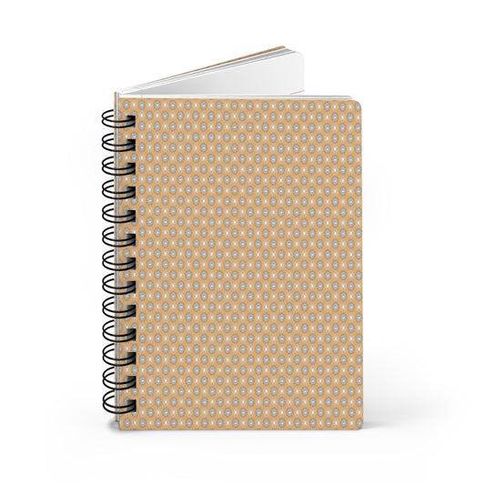 Tan Sunset Star-crossed Bodies Spiral Bound Journal, 5" x 7" 150 pages