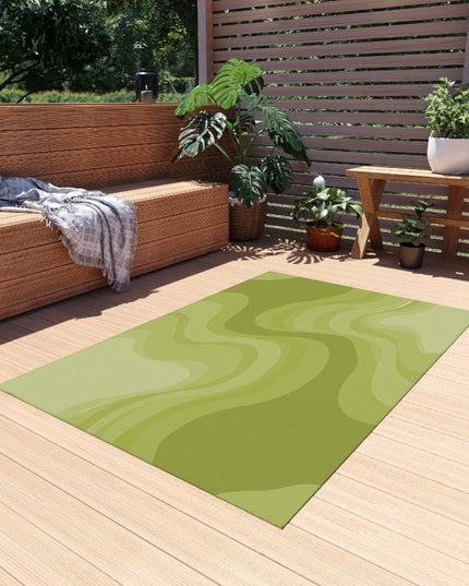 Lemon Wavey 48" x 72" Outdoor Rug