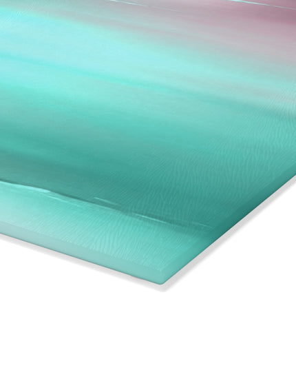 Green Sea Lavender Fog 8" x 11" Glass Cutting Board