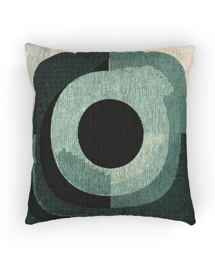 Tif Green Eyepiece Woven Pillow, 17" x 18"