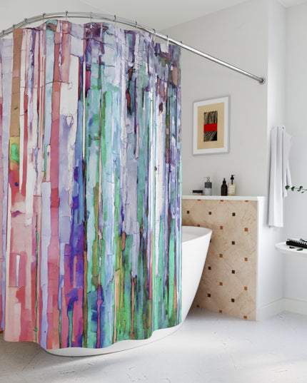 Striped Pastels Shower Curtains, 71" x 74"