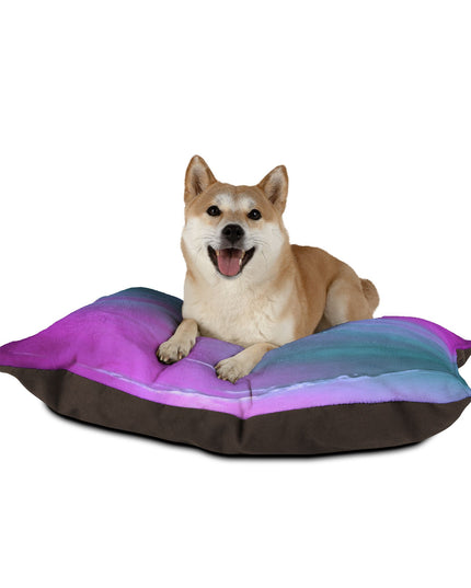 Dark Blue Green Sea Purple Fog 40" × 30" Pet Bed