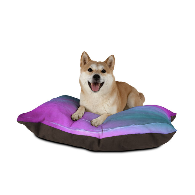 Dark Blue Green Sea Purple Fog 40" × 30" Pet Bed
