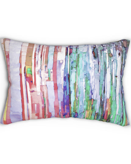 Striped Pastels Spun Polyester Lumbar Pillow, 20" x 14"