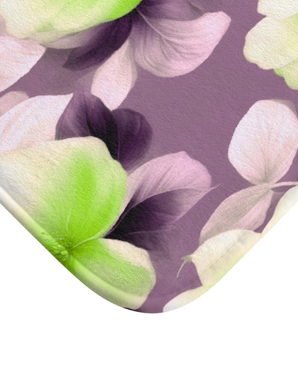 Lime Lavender Floral Bunch 24" x 17" Bath Mat