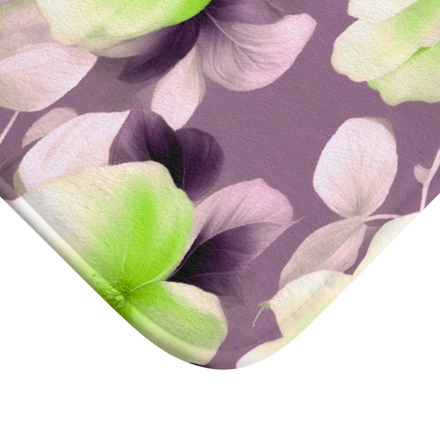 Lime Lavender Floral Bunch 24" x 17" Bath Mat