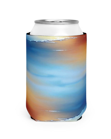 Blue Sea Red Orange Fog 12 oz Can Cooler Sleeve