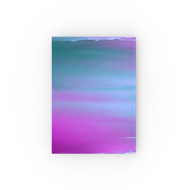 Dark Blue Green Sea Purple Fog 5.2" x 7.4" Hard Backed Journal with 128 blank pages