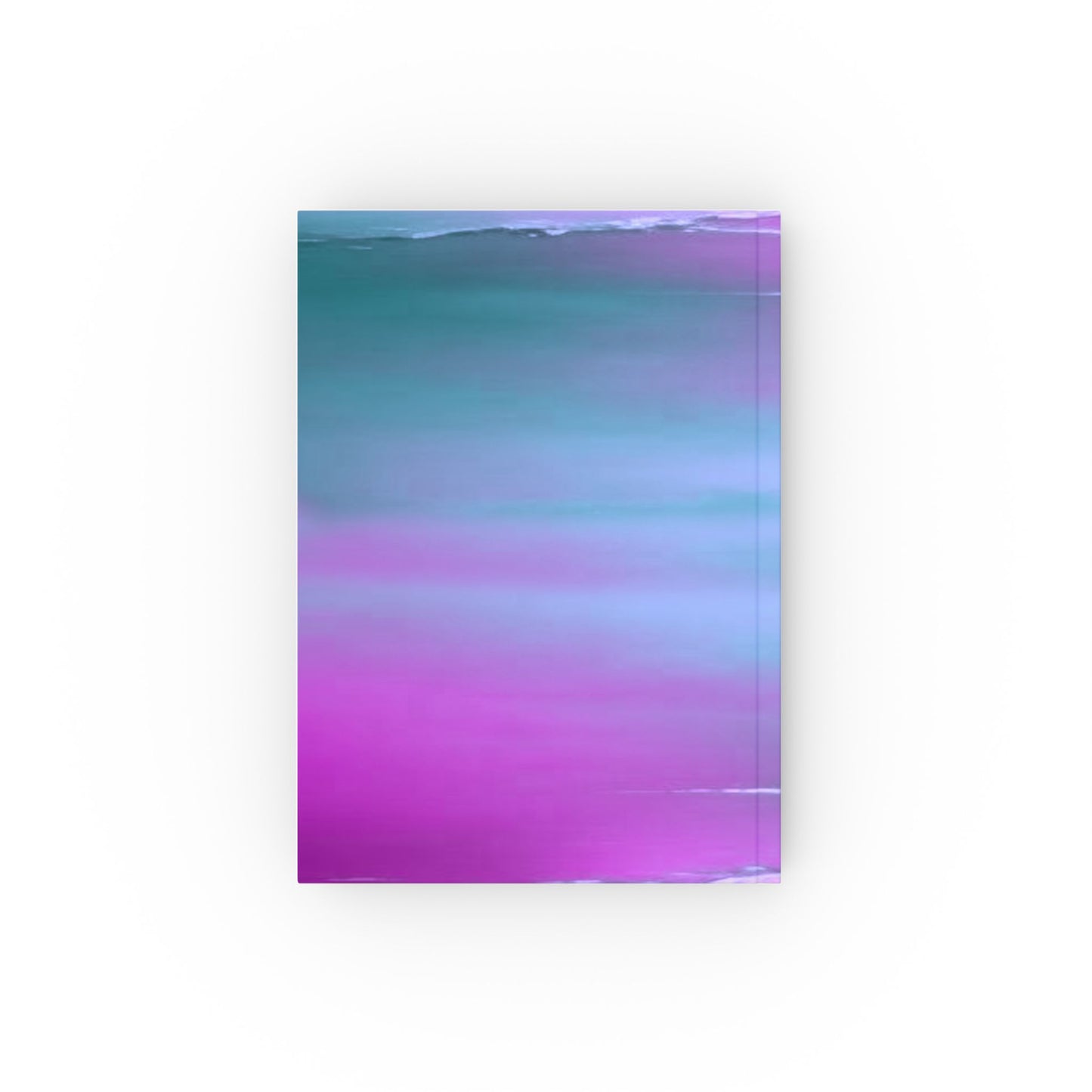 Dark Blue Green Sea Purple Fog 5.2" x 7.4" Hard Backed Journal with 128 blank pages
