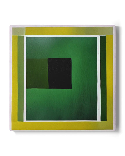 Alpha Shadow 4" x 4" Square Ceramic Coaster