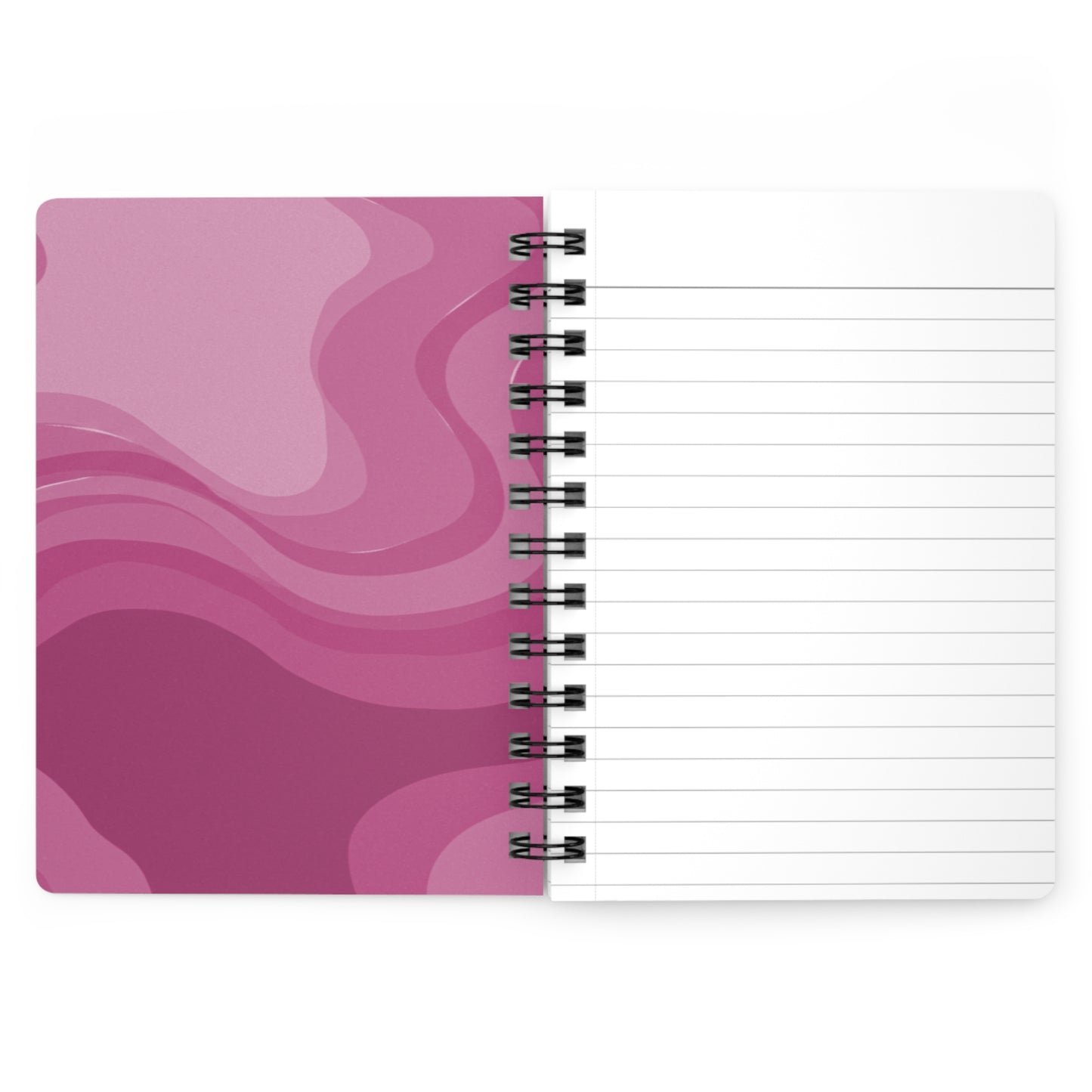 Pinky Mauve Wavey Spiral Bound Journal, 5" x 7" 150 pages