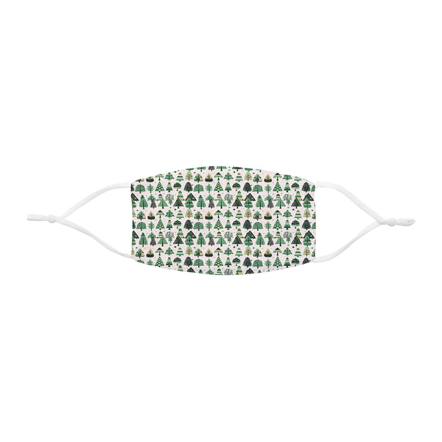 Mini Vintage Green Trees Snug-Fit Polyester Face Mask