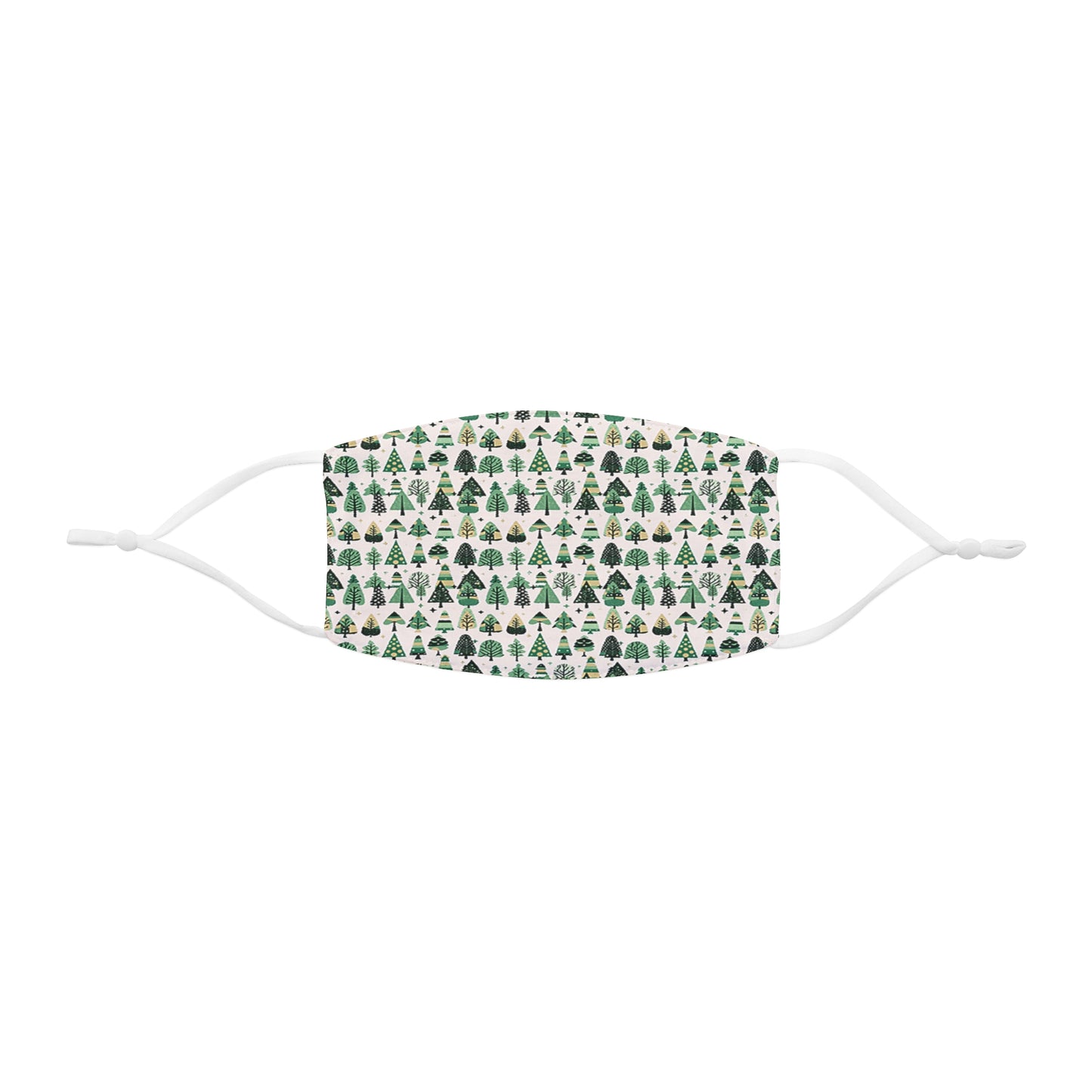 Mini Vintage Green Trees Snug-Fit Polyester Face Mask
