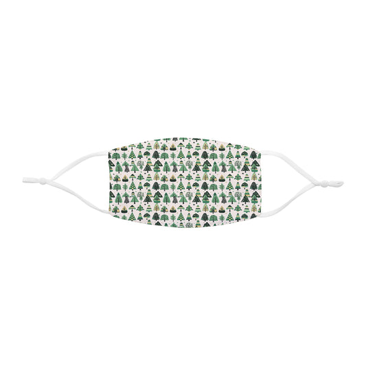 Mini Vintage Green Trees Snug-Fit Polyester Face Mask