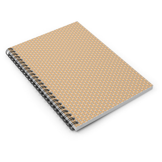 Tan Sunset Star-crossed Bodies Spiral Notebook - Ruled Line, 6" x 8", 118 pages