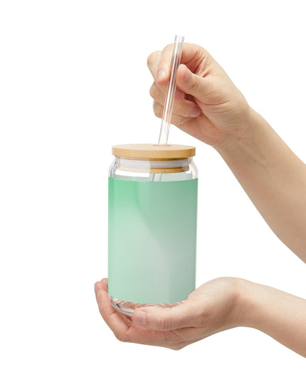 Mint Fade Sipper Glass, 16oz