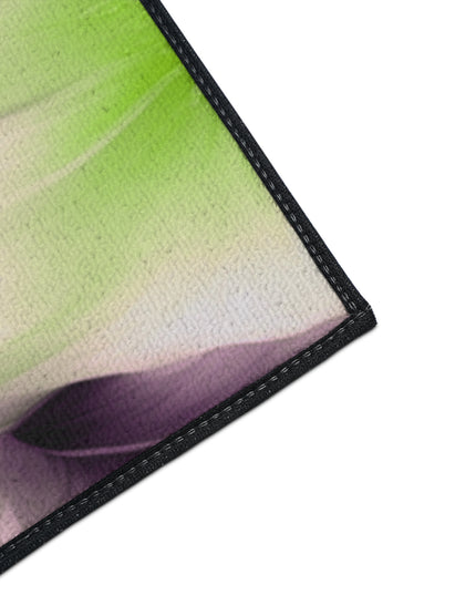 Lime Lavender Floral Bunch Heavy Duty Floor Mat, 48" x 72"