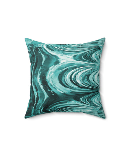 Uzi Spiral Tif 14" x 14" Faux Suede Square Pillow