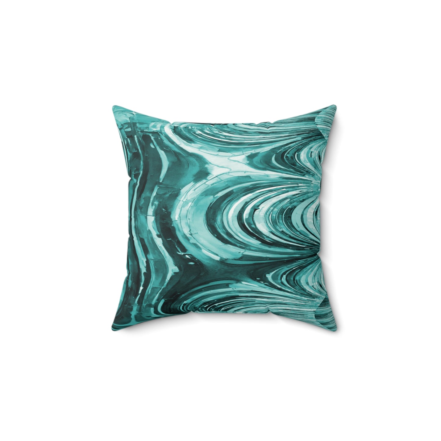 Uzi Spiral Tif 14" x 14" Faux Suede Square Pillow