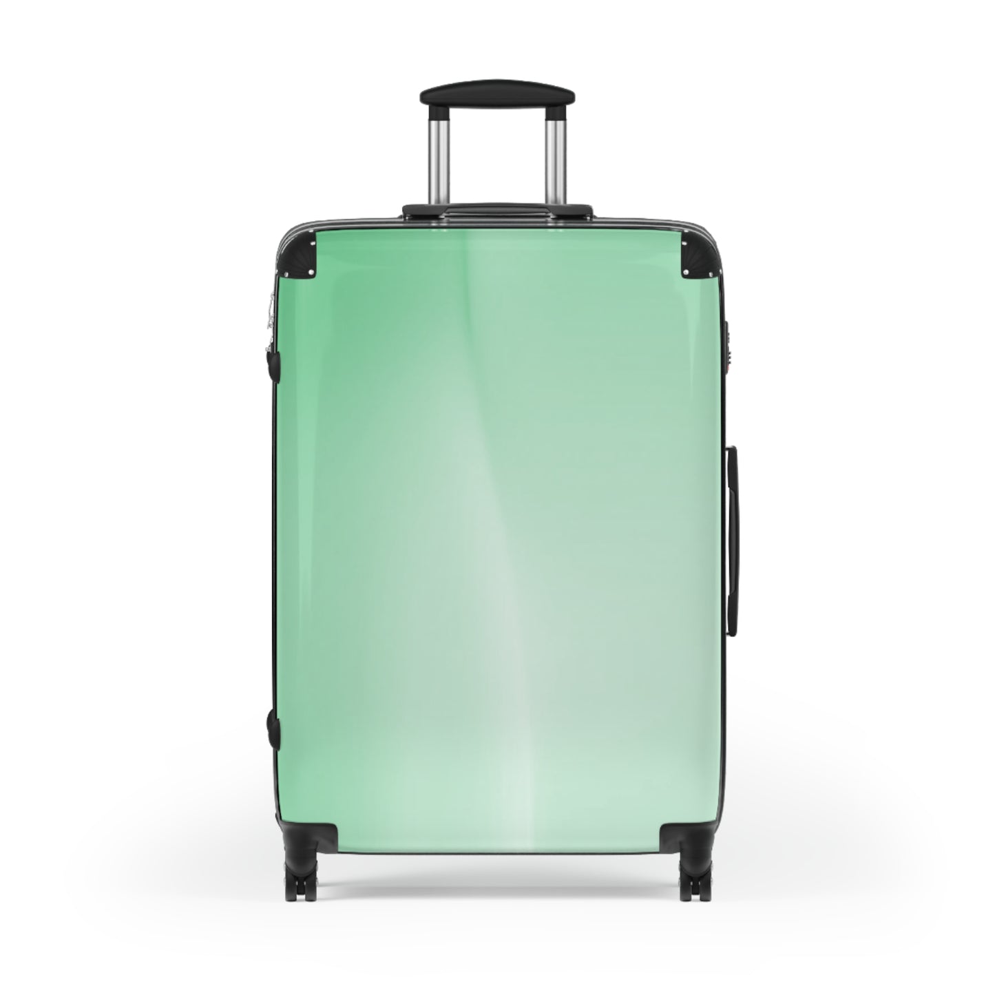 Mint Fade Large Suitcase with built in lock, 4 double-wheels, telescopic handle, and ABS back hard-shell