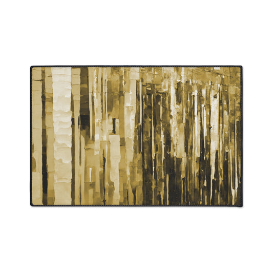 Striped Light Brown 24" x 36" Heavy Duty Floor Mat