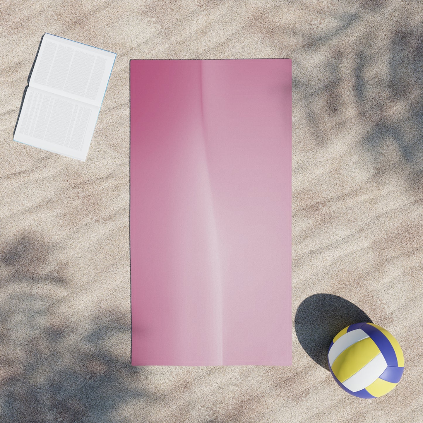 Pink Blush Fade Beach Towel, 24" x 44"