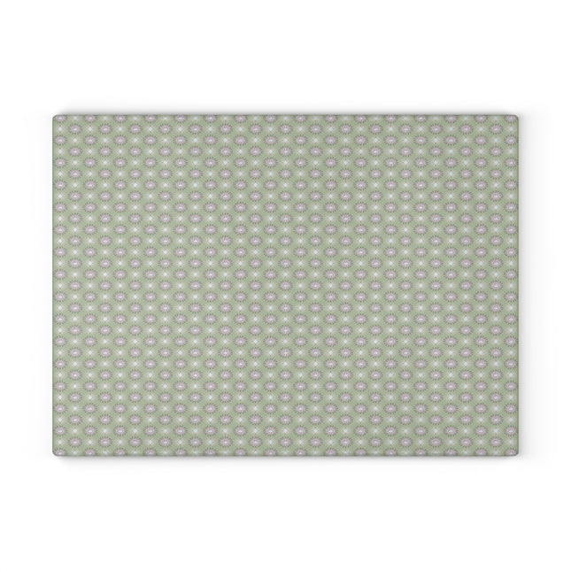 Olive Star-crossed Bodies Glass Cutting Board, 11" x 15"