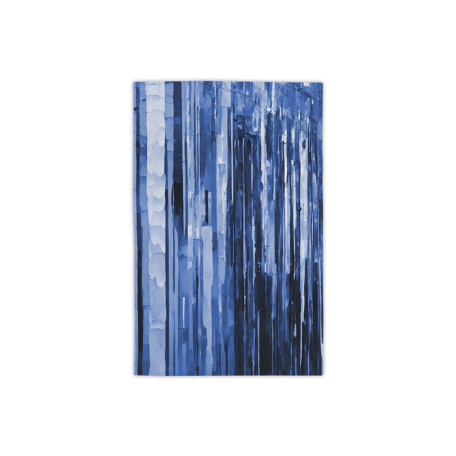 Striped Deep Blue Beach Towel, 18" x 27"