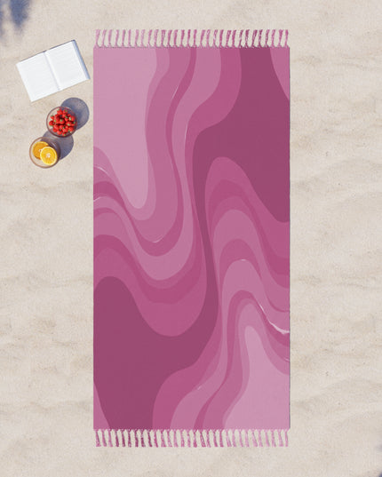 Pinky Mauve Wavey 38" × 81" Boho Beach Cloth