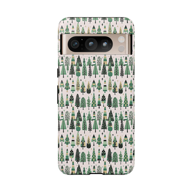 Mini Vintage Green Trees Google Pixel 8 Pro Tough Cases