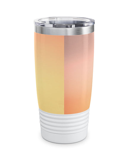 Hot Peach Fade Ringneck Tumbler, 20oz in white