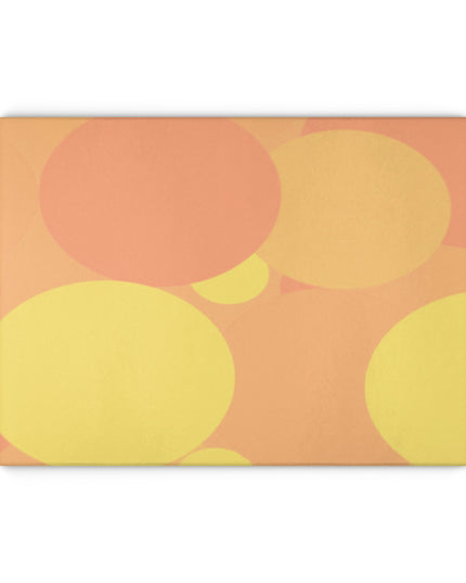 Pastel Bright Oranges Patches 11" x 15" Glass Cutting Board