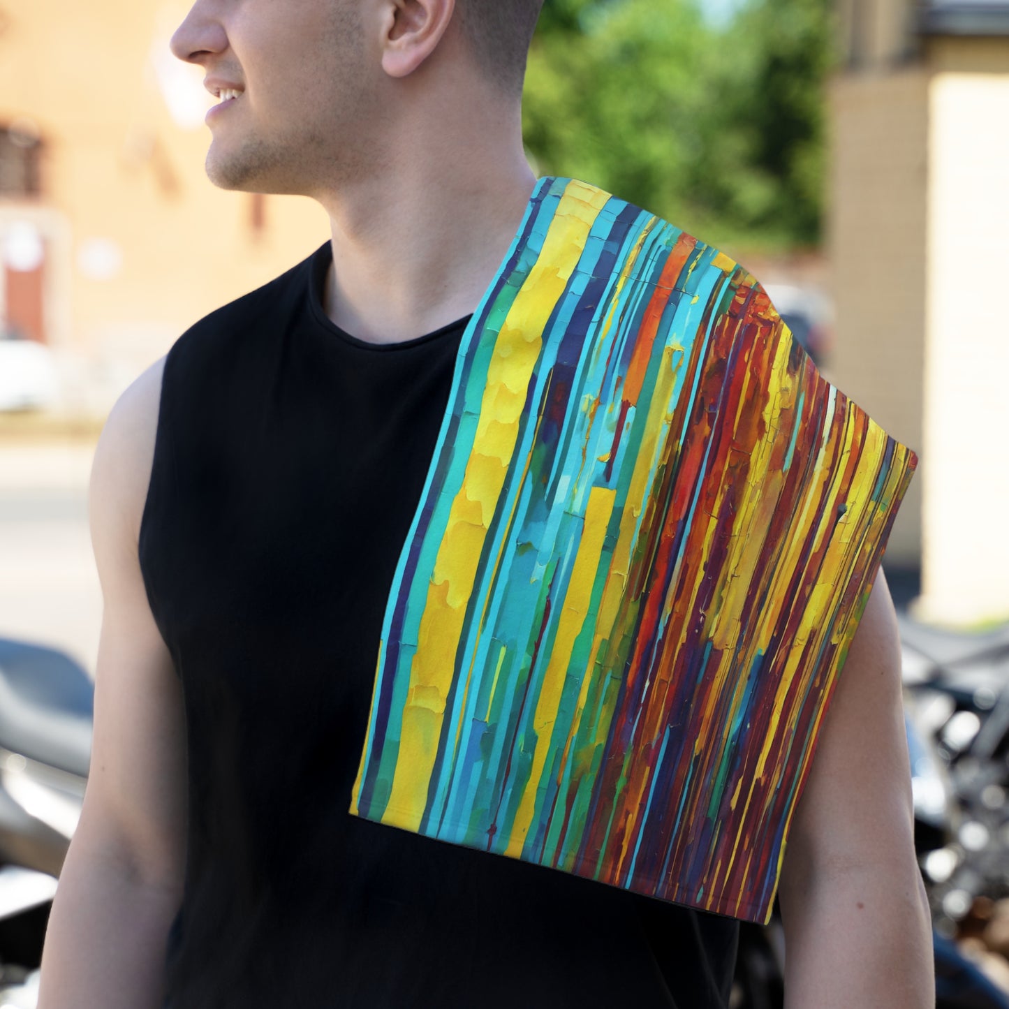 Striped Alpha Rally Towel, 11" x 18"