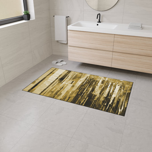 Striped Light Brown 24" x 36" Heavy Duty Floor Mat