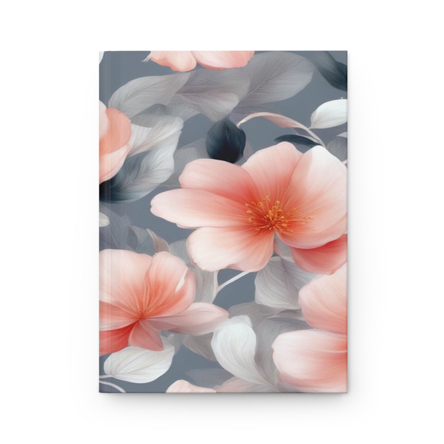 Red Blossom Floral Bunch Hardcover Journal Matte with 150 lined pages, 5.75" x 8"
