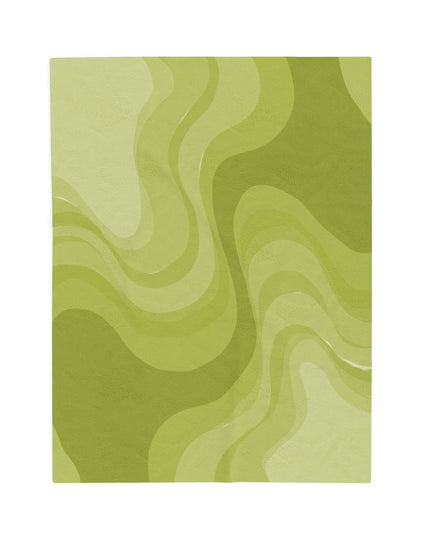 Lemon Wavey Velveteen Plush Blanket, 30" x 40"