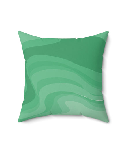 Mint Green Wavey 16" x 16" Faux Suede Square Pillow